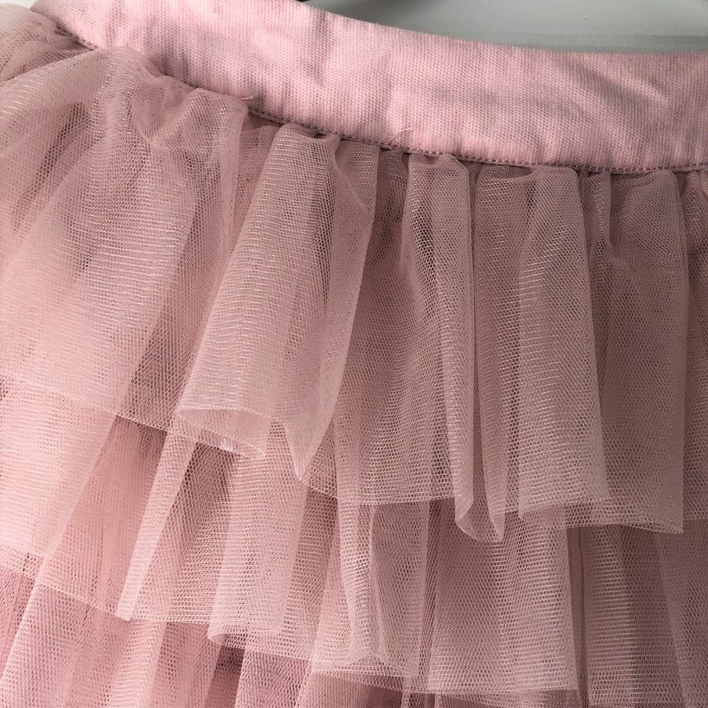 Anthropologie Pink Ombre Tiered Tulle Midi Skirt - Picture 13 of 16